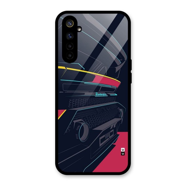 Super Car Parked Glass Back Case for Realme 6i