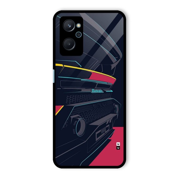 Super Car Parked Glass Back Case for Realme 9i