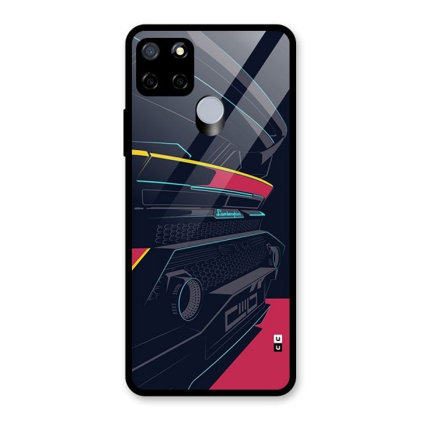 Super Car Parked Glass Back Case for Realme C15