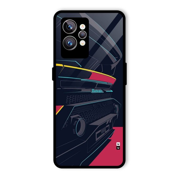 Super Car Parked Glass Back Case for Realme GT2 Pro