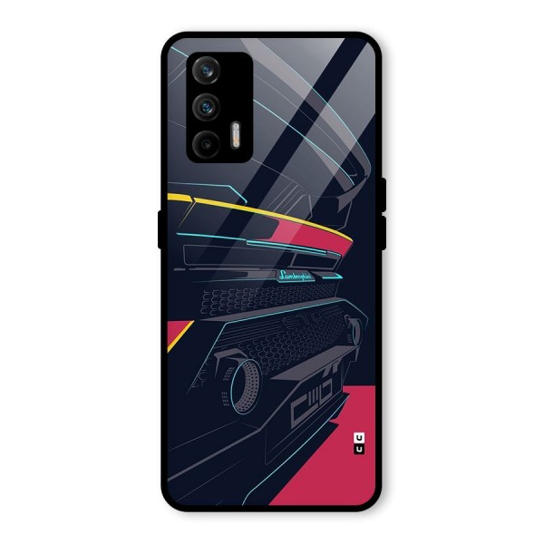 Super Car Parked Glass Back Case for Realme GT 5G