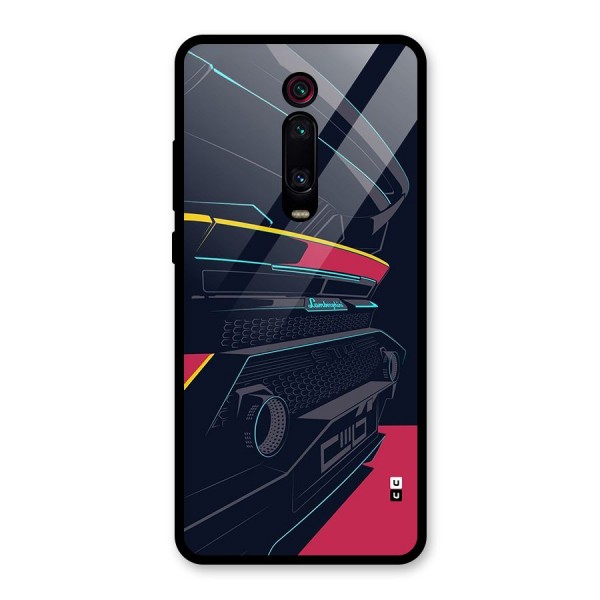 Super Car Parked Glass Back Case for Redmi K20