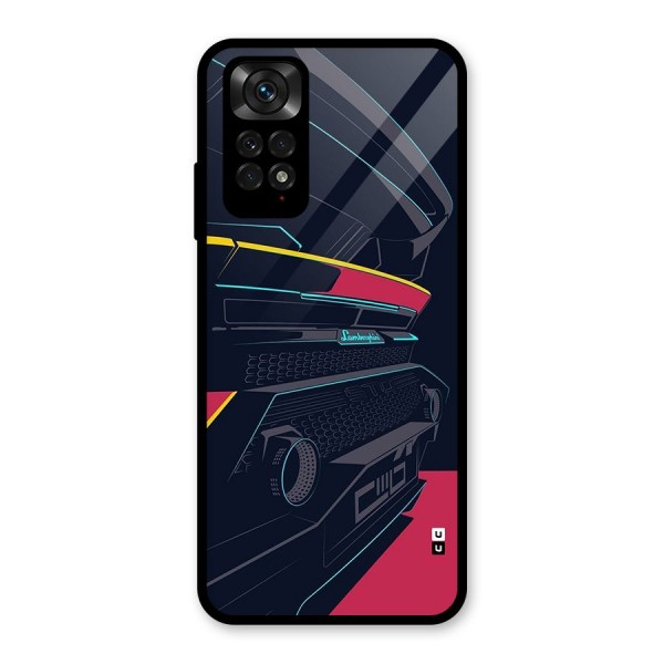 Super Car Parked Glass Back Case for Redmi Note 11S