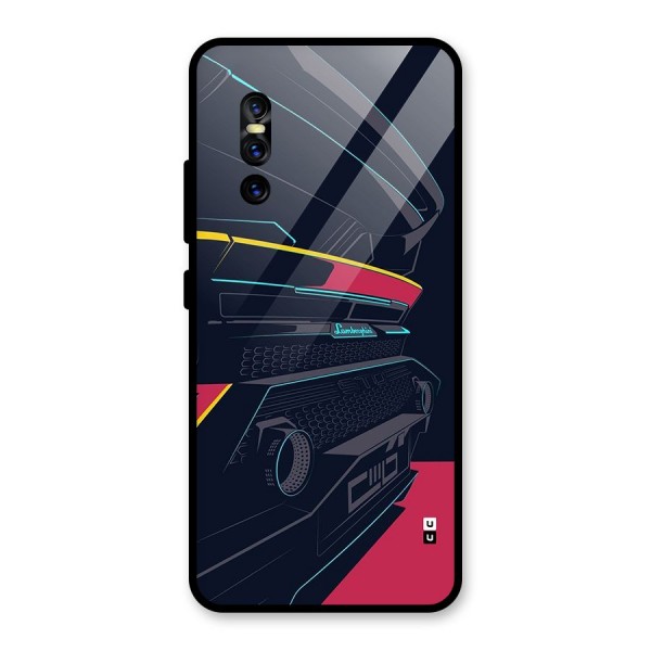 Super Car Parked Glass Back Case for Vivo V15 Pro