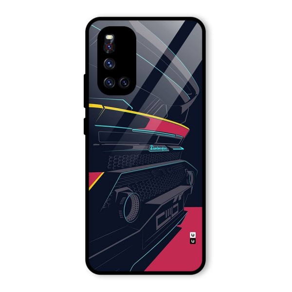 Super Car Parked Glass Back Case for Vivo V19