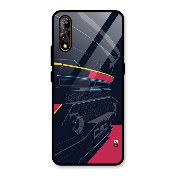 Super Car Parked Glass Back Case for Vivo Z1x