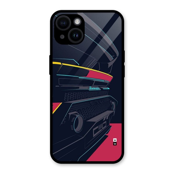 Super Car Parked Glass Back Case for iPhone 14