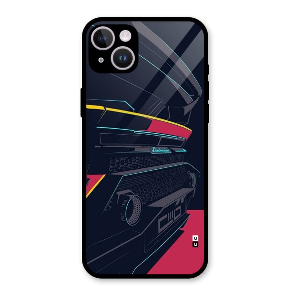 Super Car Parked Glass Back Case for iPhone 14 Plus