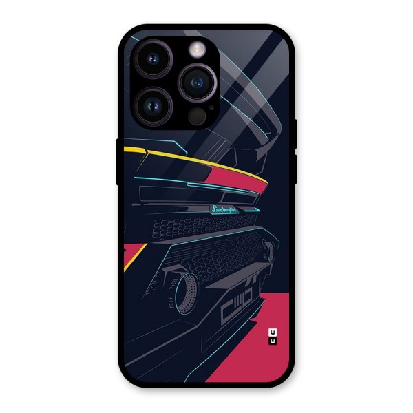Super Car Parked Glass Back Case for iPhone 14 Pro