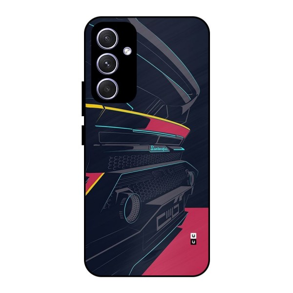 Super Car Parked Metal Back Case for Galaxy A54