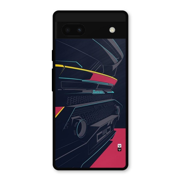 Super Car Parked Metal Back Case for Google Pixel 6a