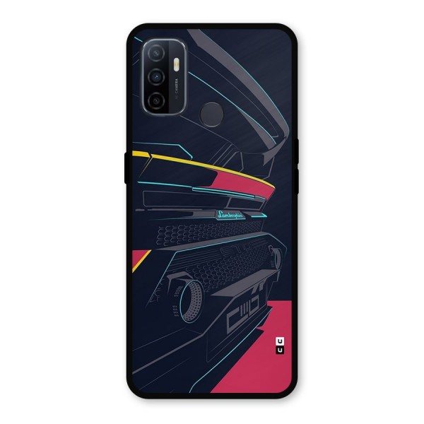 Super Car Parked Metal Back Case for Oppo A53