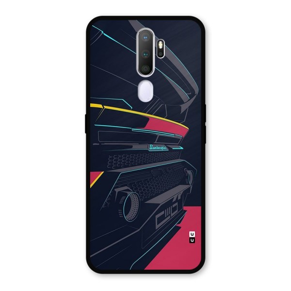 Super Car Parked Metal Back Case for Oppo A9 (2020)