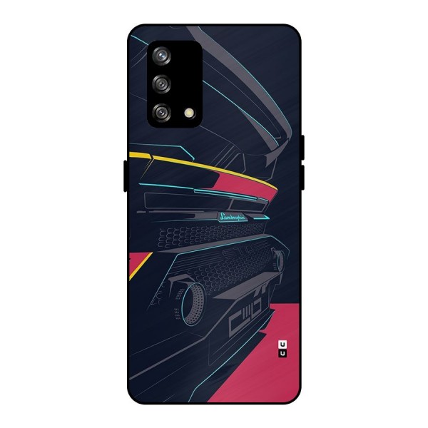 Super Car Parked Metal Back Case for Oppo F19