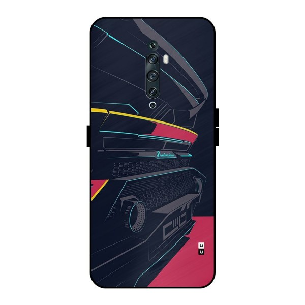 Super Car Parked Metal Back Case for Oppo Reno2 F