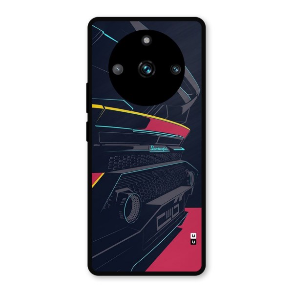 Super Car Parked Metal Back Case for Realme 11 Pro