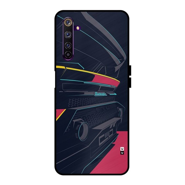 Super Car Parked Metal Back Case for Realme 6 Pro