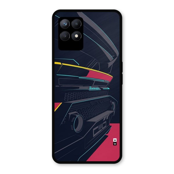 Super Car Parked Metal Back Case for Realme 8i