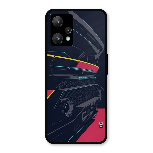 Super Car Parked Metal Back Case for Realme 9