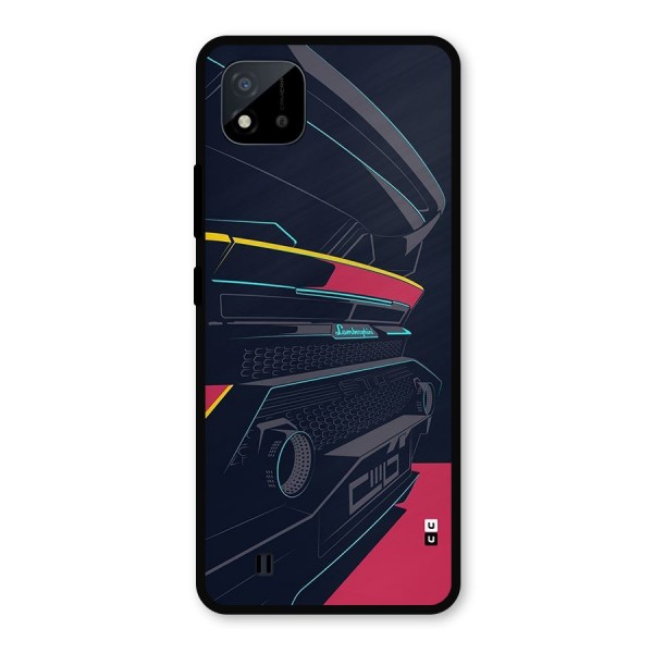 Super Car Parked Metal Back Case for Realme C11 2021