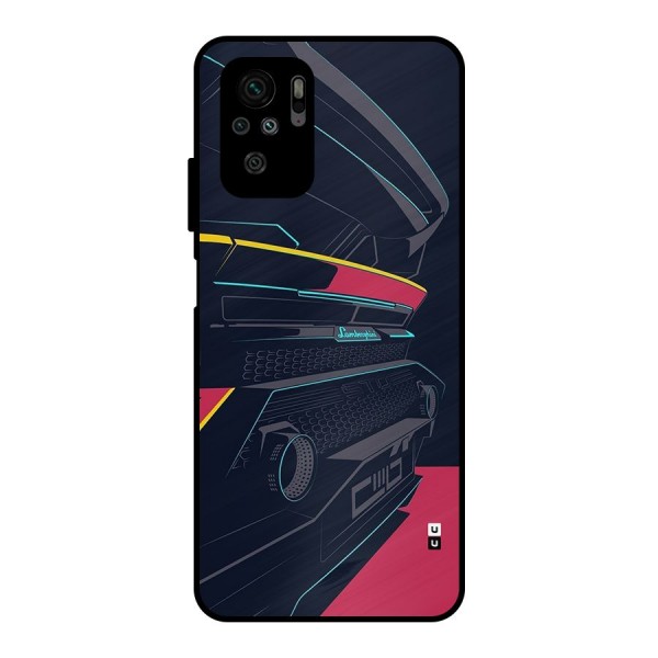 Super Car Parked Metal Back Case for Redmi Note 10