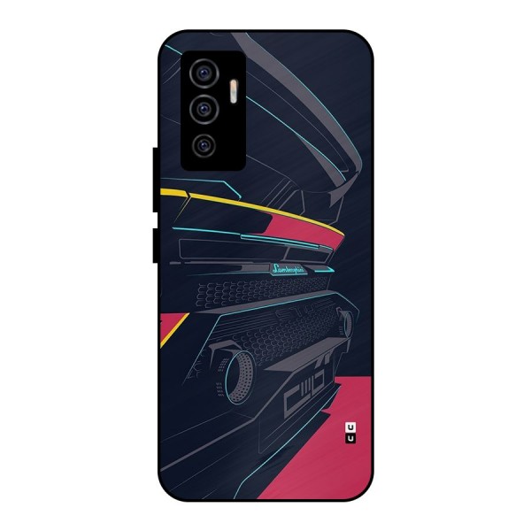 Super Car Parked Metal Back Case for Vivo V23e