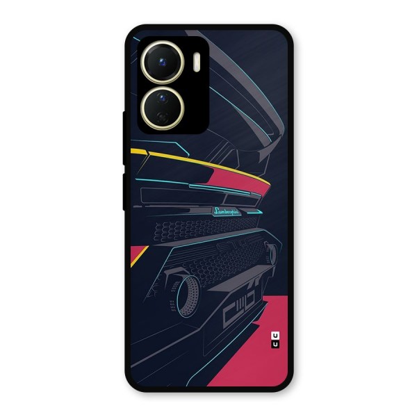 Super Car Parked Metal Back Case for Vivo Y16