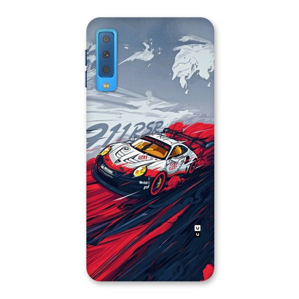 Super Car illustration Back Case for Galaxy A7 (2018)