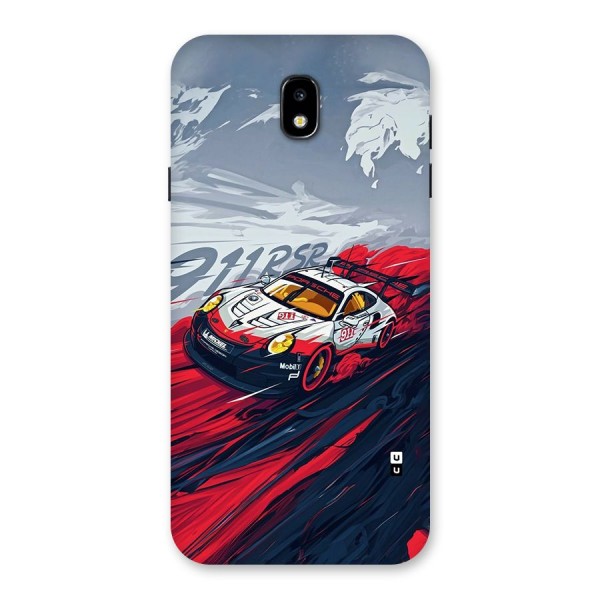 Super Car illustration Back Case for Galaxy J7 Pro