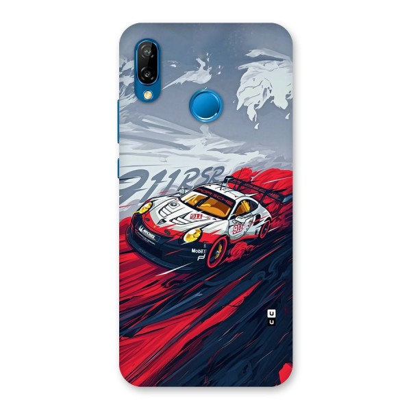 Super Car illustration Back Case for Huawei P20 Lite