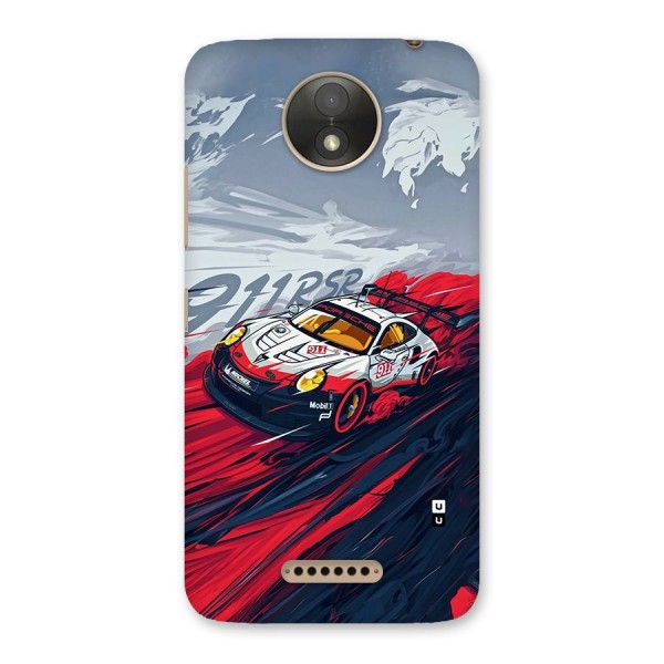 Super Car illustration Back Case for Moto C Plus