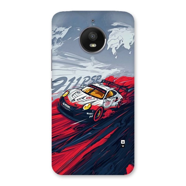 Super Car illustration Back Case for Moto E4 Plus