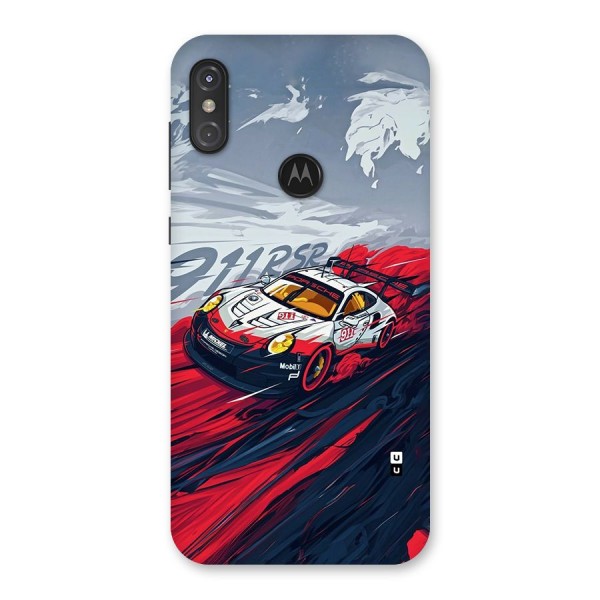 Super Car illustration Back Case for Motorola One Power