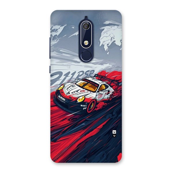 Super Car illustration Back Case for Nokia 5.1