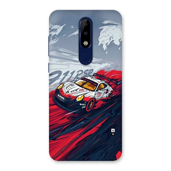 Super Car illustration Back Case for Nokia 5.1 Plus