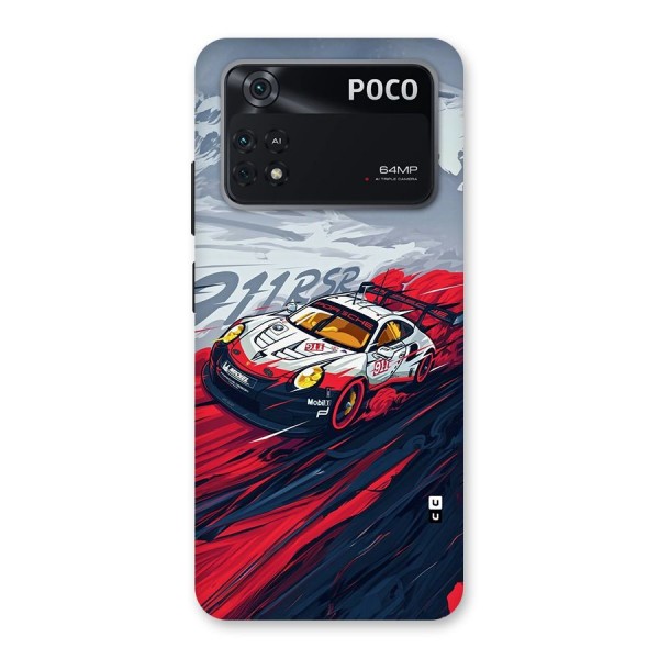 Super Car illustration Back Case for Poco M4 Pro 4G