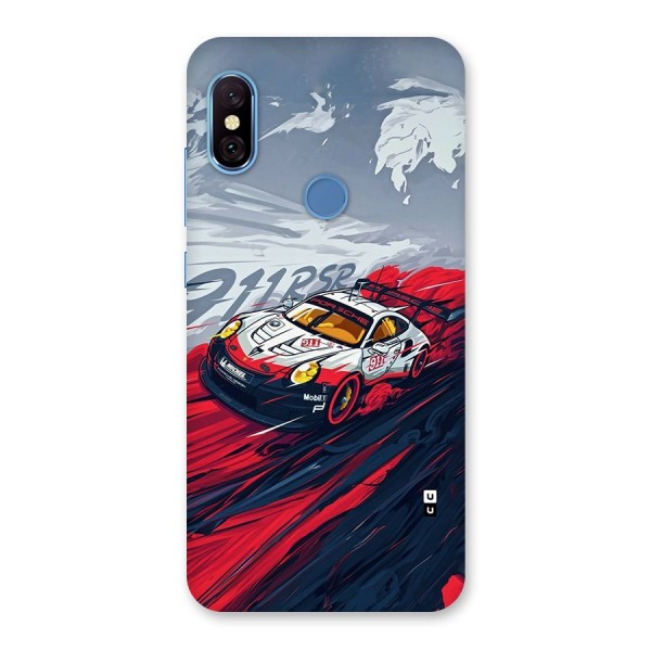 Super Car illustration Back Case for Redmi Note 6 Pro