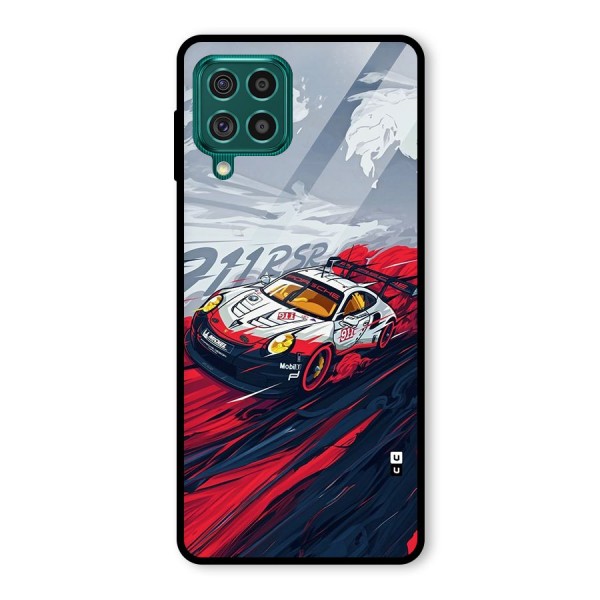 Super Car illustration Glass Back Case for Galaxy F62