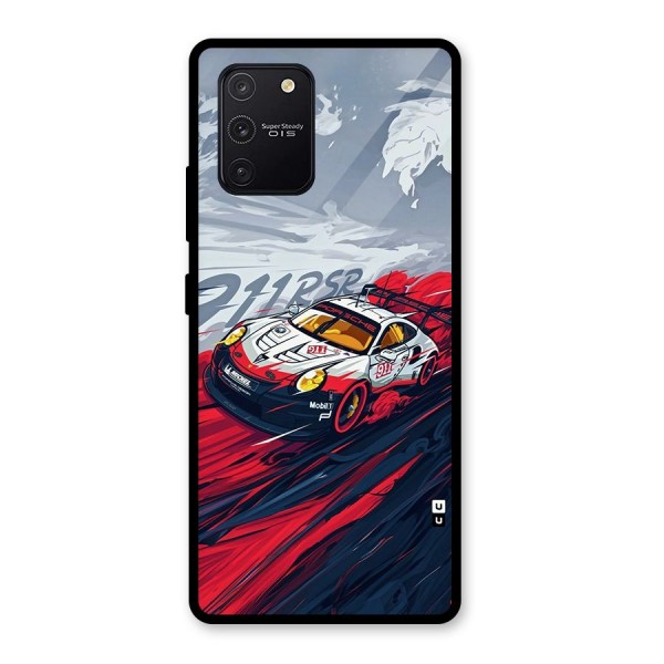 Super Car illustration Glass Back Case for Galaxy S10 Lite