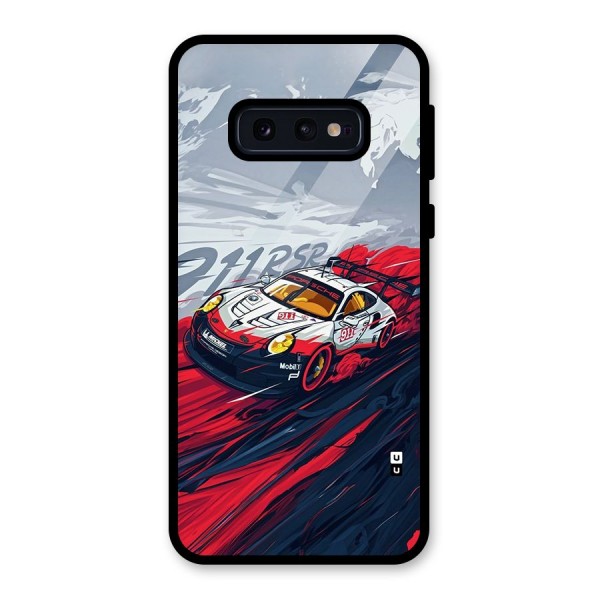 Super Car illustration Glass Back Case for Galaxy S10e