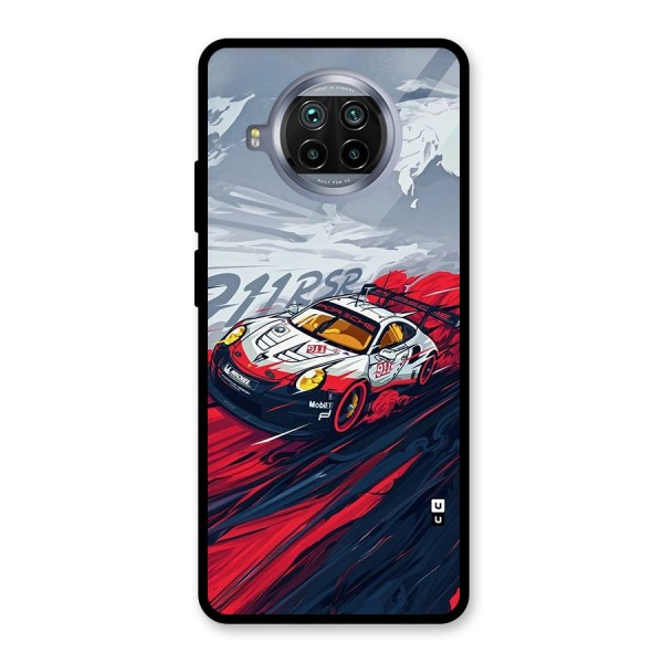 Super Car illustration Glass Back Case for Mi 10i