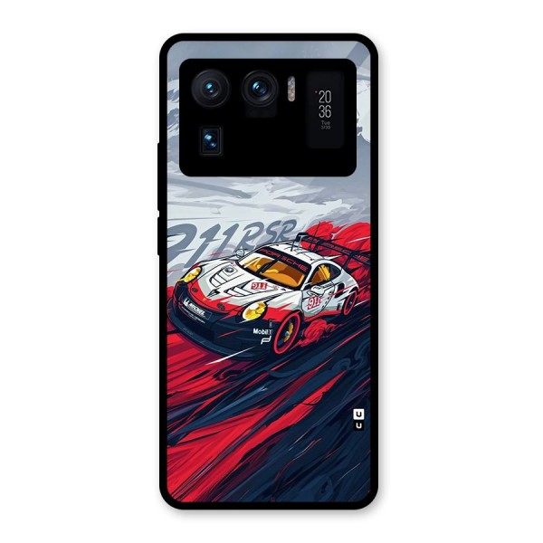 Super Car illustration Glass Back Case for Mi 11 Ultra