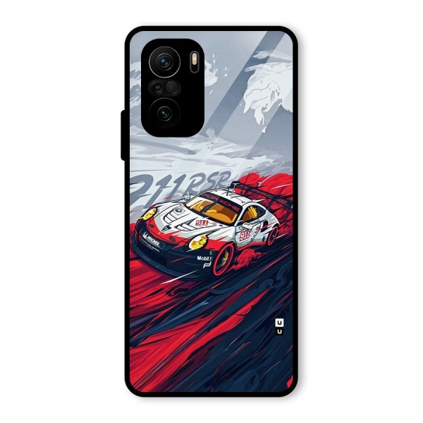 Super Car illustration Glass Back Case for Mi 11x