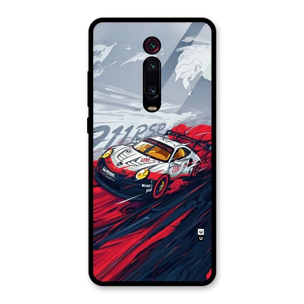 Super Car illustration Glass Back Case for Redmi K20