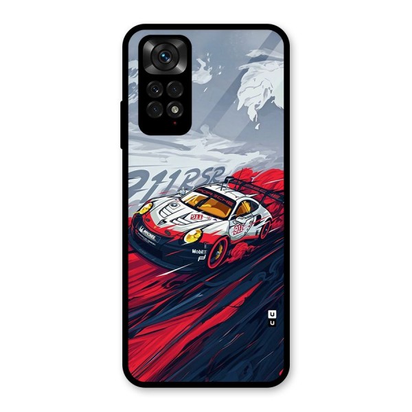 Super Car illustration Glass Back Case for Redmi Note 11S