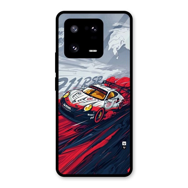 Super Car illustration Glass Back Case for Xiaomi 13 Pro