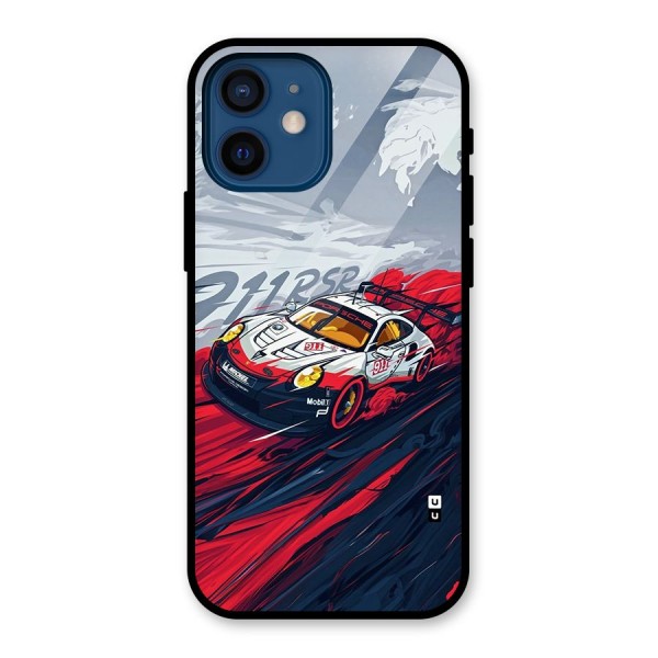 Super Car illustration Glass Back Case for iPhone 12 Mini