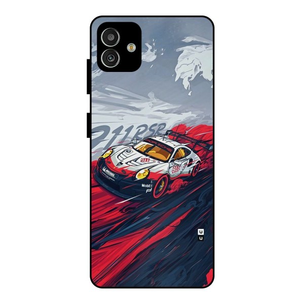 Super Car illustration Metal Back Case for Galaxy M13 5G