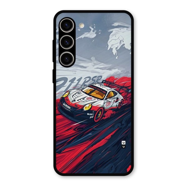 Super Car illustration Metal Back Case for Galaxy S23 Plus