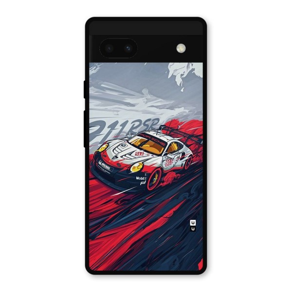 Super Car illustration Metal Back Case for Google Pixel 6a